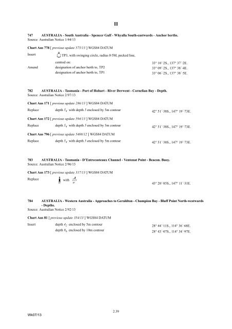 Admiralty Notices to Mariners - United Kingdom Hydrographic Office