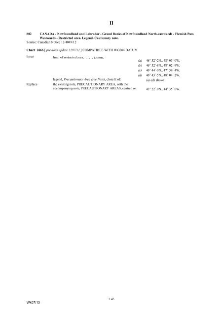 Admiralty Notices to Mariners - United Kingdom Hydrographic Office