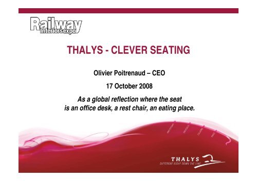 THALYS - CLEVER SEATING - Ukintpress-conferences.com