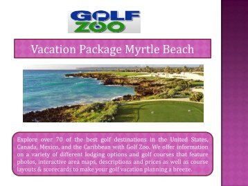 Vacation Package Myrtle Beach