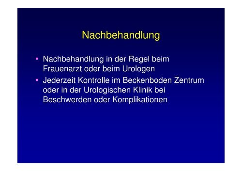 Operative Behandlung der Inkontinenz - Urologische Klinik Dr ...