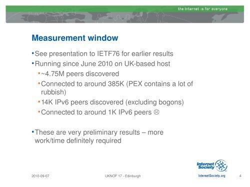 Measuring IPv6 deployment with BitTorrent