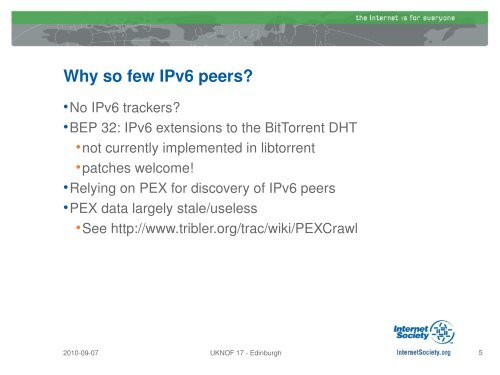 Measuring IPv6 deployment with BitTorrent