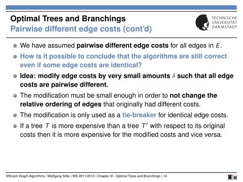 Chapter 3: Optimal Trees and Branchings - UKP