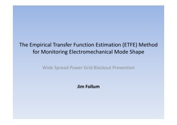 The Empirical Transfer Function Estimation (ETFE) Method for ...