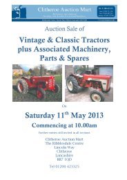 Vintage Tractors - Clitheroe Auction Mart