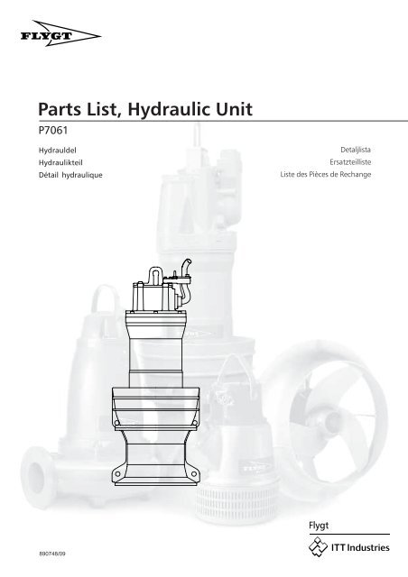 Parts List, Hydraulic Unit