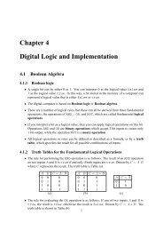 Chapter 4 Digital Logic and Implementation 4.1 Boolean Algebra