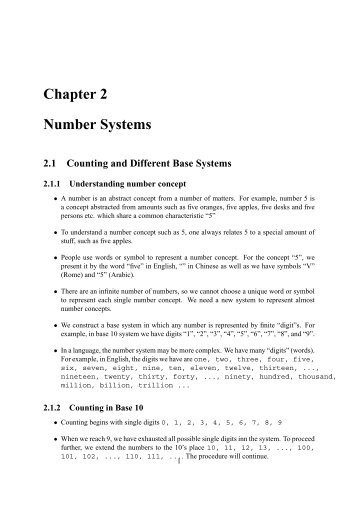 Chapter 2 Number Systems