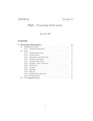 AMTH142 Lecture 3 LATEX â Formatting Mathematics