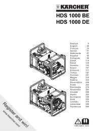 HDS 1000 BE HDS 1000 DE - Karcher