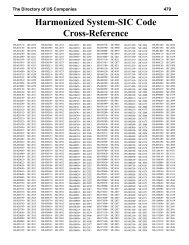 Section 6: (Harmonized System-SIC Code Cross-Reference)