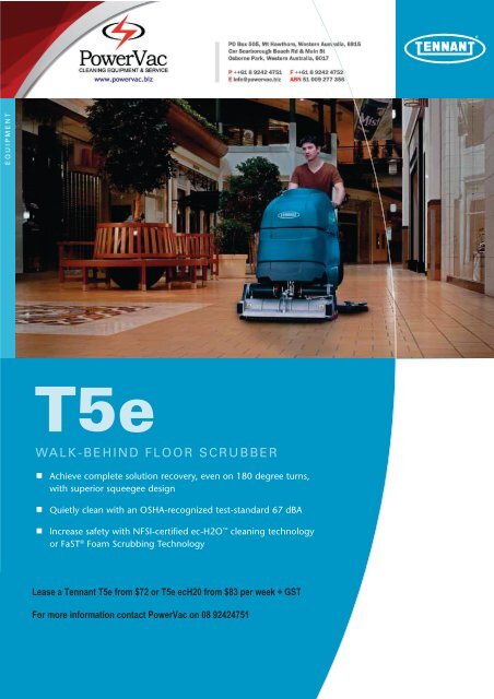 Tennant T5e Brochure