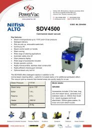 Nilfisk Alto SDV4500 steam vacuum brochure