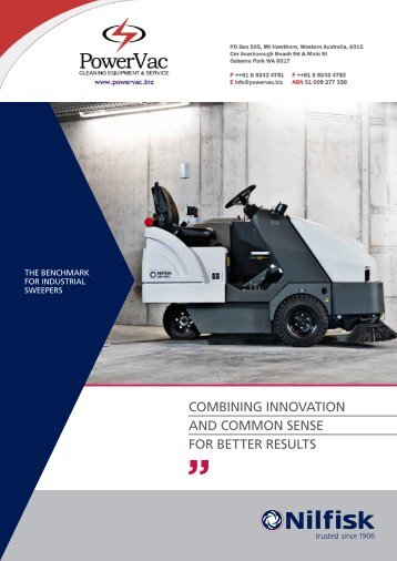 Nilfisk SR1601 Industrial Ride on Sweeper brochure