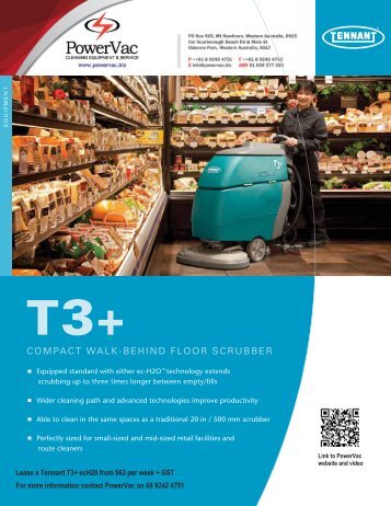 Tennant T3+ Scrubber Brochure