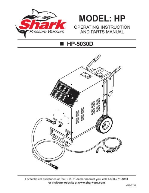 water heater series operator's manual - Shark Pressure Washers