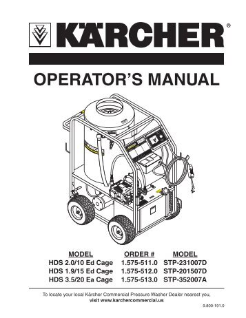 OPERATOR'S MANUAL - Shark Pressure Washers