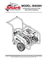MODEL: B4030H - Shark Pressure Washers