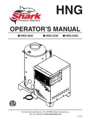 OPERATOR'S MANUAL - Shark Pressure Washers