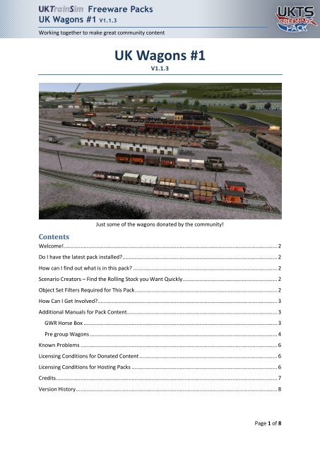 Freeware Packs UK Wagons #1 V1.1.3 - UKTrainSim