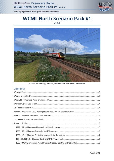 Freeware Packs WCML North Scenario Pack #1 V1.1.3 - UKTrainSim