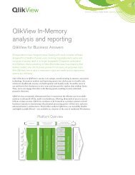 Qlikview In-Memory analysis and reporting - IBS