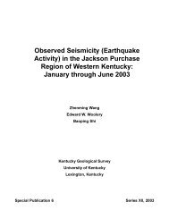 Observed Seismicity - University of Kentucky