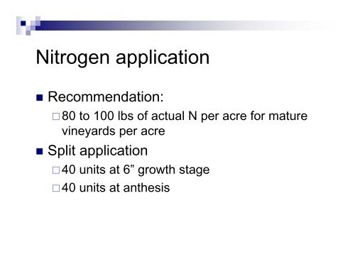 Site Preparation and Mineral Nutrition in Vineyards - University of ...