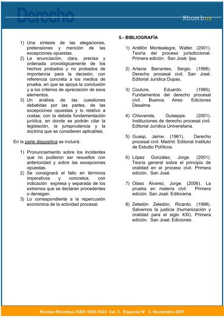 AnÃ¡lisis comparativo del proceso sumario en el CÃ³digo ... - Ulacit