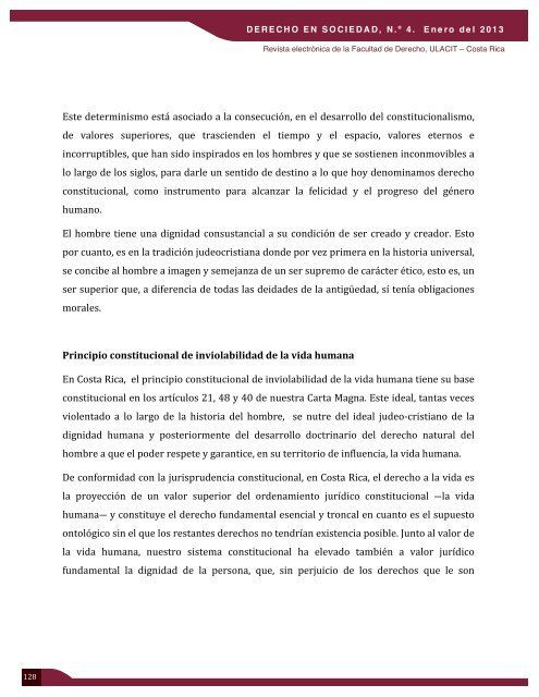 IV EdiciÃ³n Revista Derecho en Sociedad - Ulacit