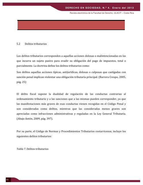 IV EdiciÃ³n Revista Derecho en Sociedad - Ulacit