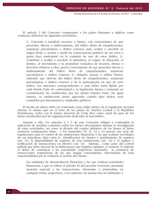 Revista Derecho en Sociedad, n.Â° 2 - Febrero 2012 - Ulacit