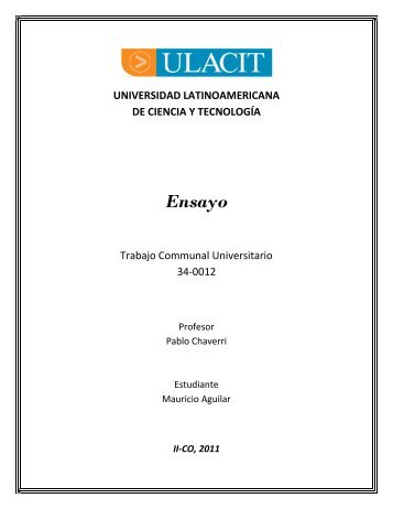 Ensayo - Ulacit