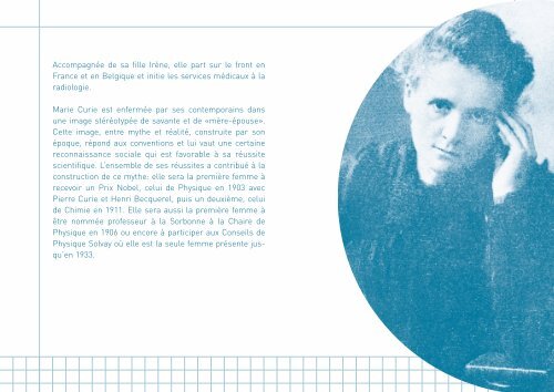 Marie Sklodowska Curie, symbole et passion - de l'UniversitÃ© libre ...