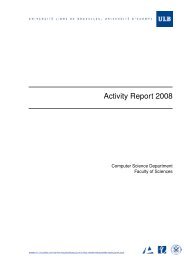 Activity Report 2008 - UniversitÃ© Libre de Bruxelles