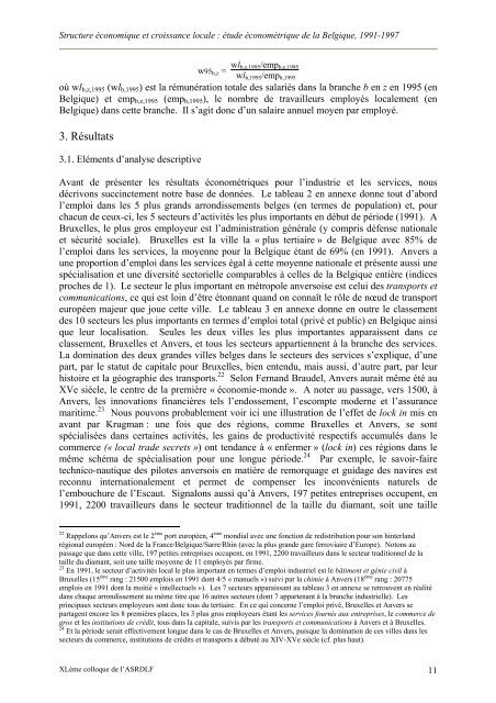 Structure Ã©conomique et croissance locale - de l'UniversitÃ© libre de ...