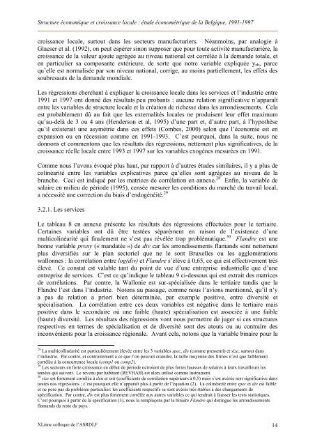 Structure Ã©conomique et croissance locale - de l'UniversitÃ© libre de ...