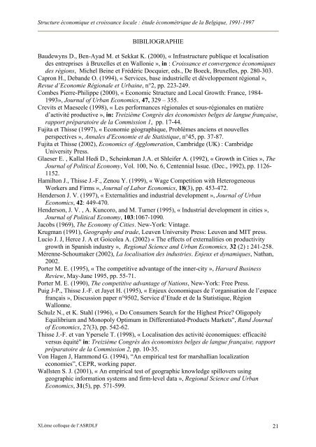 Structure Ã©conomique et croissance locale - de l'UniversitÃ© libre de ...