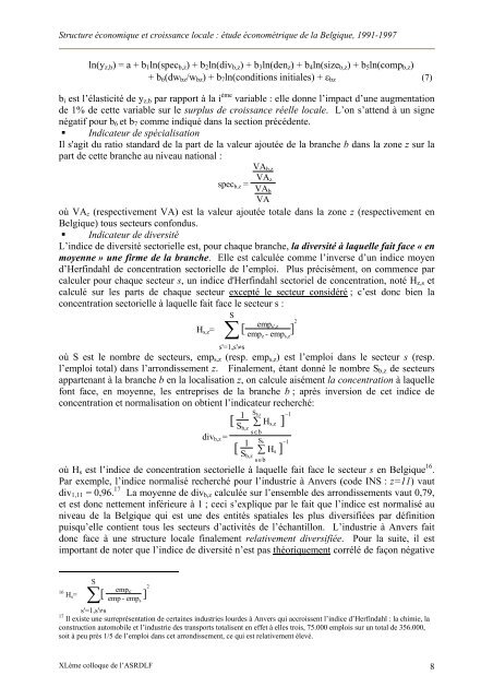 Structure Ã©conomique et croissance locale - de l'UniversitÃ© libre de ...