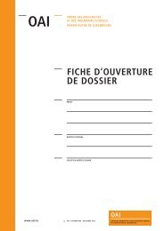 Fiche d'ouverture de dossier - OAI