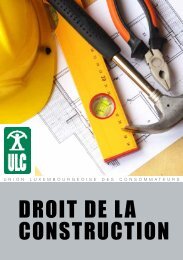 Droit De la construction - Union luxembourgeoise des consommateurs