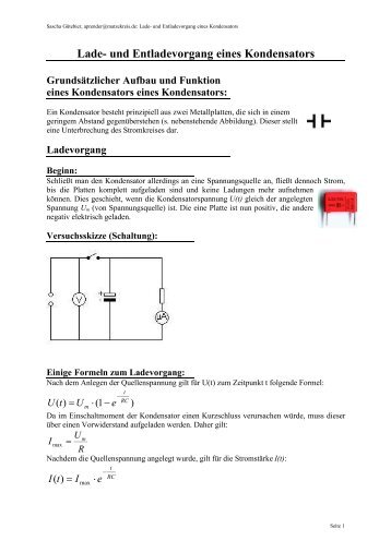 SchÃ¼lerreferat zum Kondensator - Ulfkonrad.de