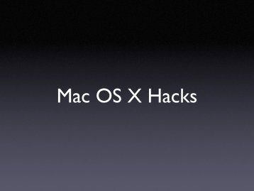 Mac OS X Hacks - Ulm