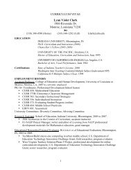 Dr. Lynn Clark - University of Louisiana at Monroe