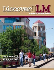 graduate catalog - University of Louisiana at Monroe