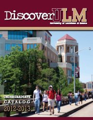 Undergraduate Catalog - University of Louisiana at Monroe