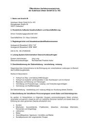 Öffentliches Verfahrensverzeichnis nach § 4e ... - Autohaus Ulmen