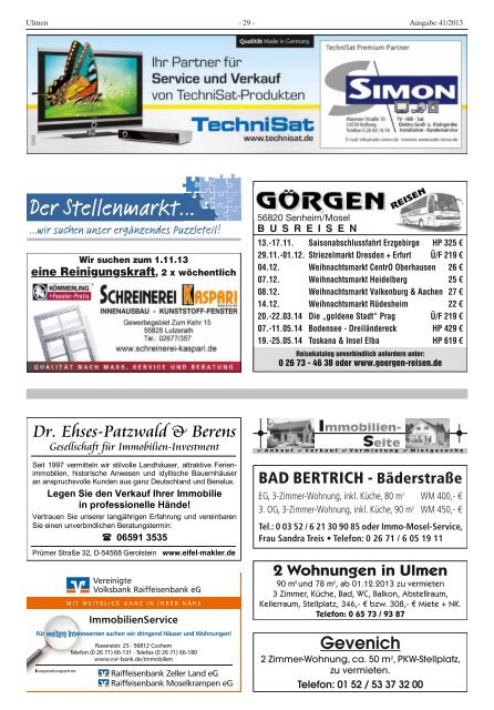 Ausgabe 41/2013 - Verbandsgemeinde Ulmen