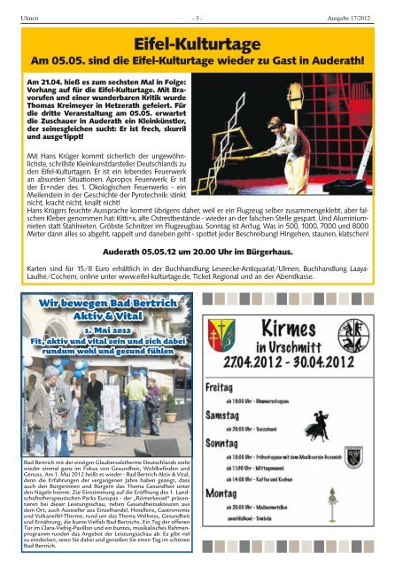 Ausgabe 17/2012 - Verbandsgemeinde Ulmen